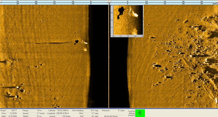 side scan sonar images drowning victims